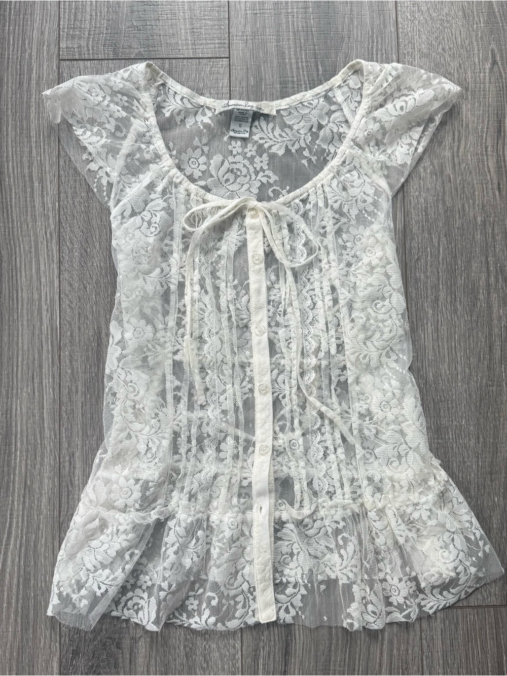 Vintage Y2K American Rag Lace Top